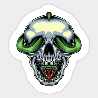 Skull Snake Sticker